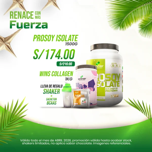 Prosoy Isolate 1500g + Wins Collagen 1kg