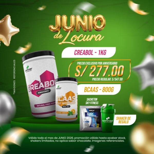 Creabol - 1KG + BCAAS - 800G